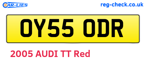OY55ODR are the vehicle registration plates.