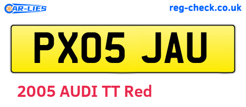PX05JAU are the vehicle registration plates.