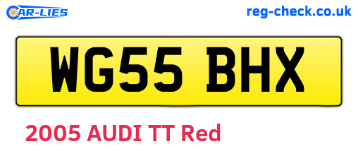 WG55BHX are the vehicle registration plates.