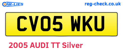 CV05WKU are the vehicle registration plates.