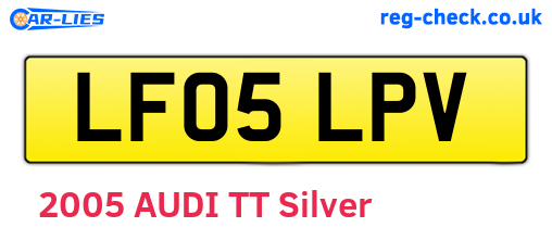 LF05LPV are the vehicle registration plates.