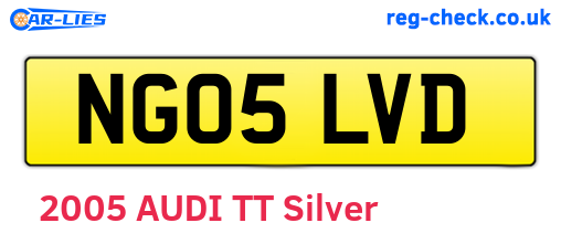 NG05LVD are the vehicle registration plates.