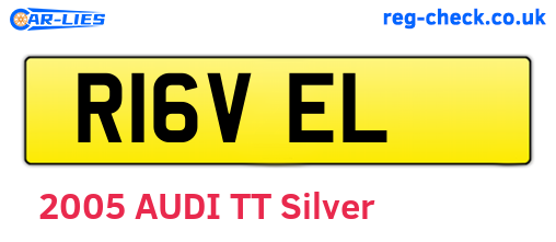 R16VEL are the vehicle registration plates.