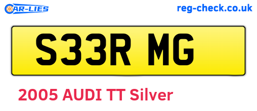 S33RMG are the vehicle registration plates.