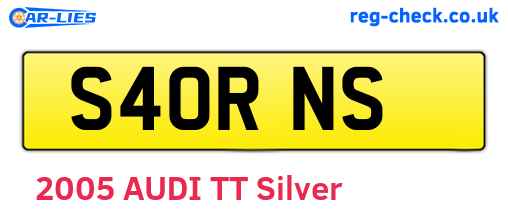 S40RNS are the vehicle registration plates.
