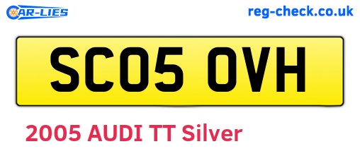 SC05OVH are the vehicle registration plates.