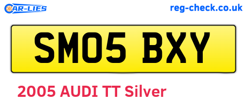 SM05BXY are the vehicle registration plates.