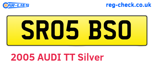 SR05BSO are the vehicle registration plates.