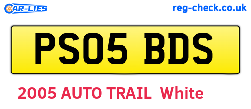 PS05BDS are the vehicle registration plates.