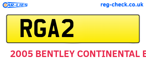 RGA2 are the vehicle registration plates.