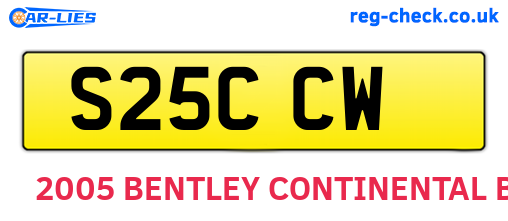 S25CCW are the vehicle registration plates.