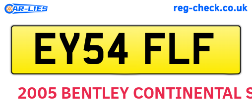 EY54FLF are the vehicle registration plates.