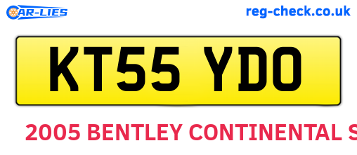KT55YDO are the vehicle registration plates.