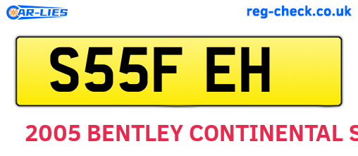 S55FEH are the vehicle registration plates.