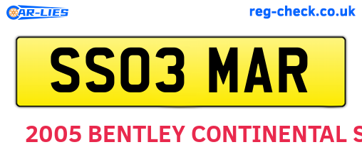 SS03MAR are the vehicle registration plates.