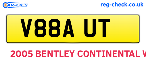 V88AUT are the vehicle registration plates.