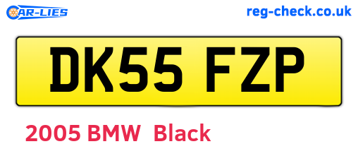 DK55FZP are the vehicle registration plates.