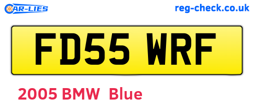 FD55WRF are the vehicle registration plates.