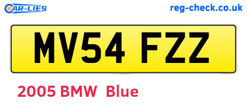 MV54FZZ are the vehicle registration plates.
