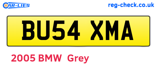 BU54XMA are the vehicle registration plates.