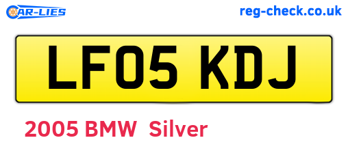 LF05KDJ are the vehicle registration plates.