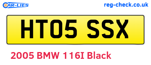 HT05SSX are the vehicle registration plates.