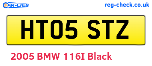 HT05STZ are the vehicle registration plates.