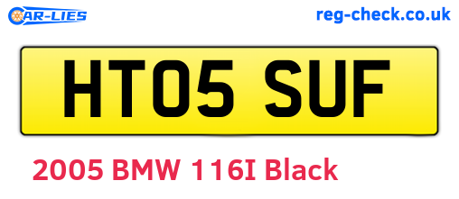 HT05SUF are the vehicle registration plates.