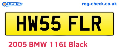 HW55FLR are the vehicle registration plates.