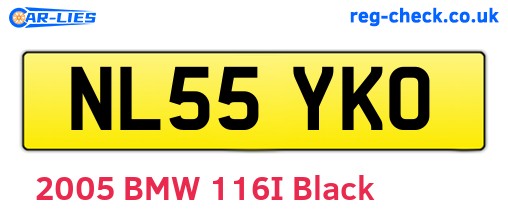 NL55YKO are the vehicle registration plates.