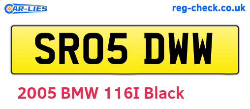 SR05DWW are the vehicle registration plates.