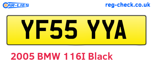 YF55YYA are the vehicle registration plates.