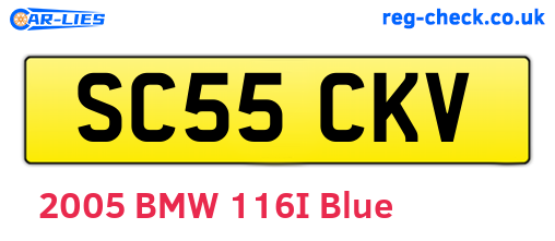 SC55CKV are the vehicle registration plates.