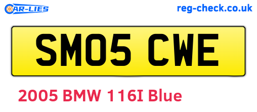 SM05CWE are the vehicle registration plates.