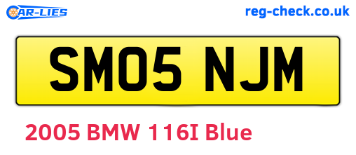 SM05NJM are the vehicle registration plates.