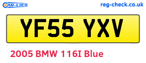 YF55YXV are the vehicle registration plates.