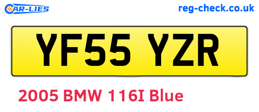 YF55YZR are the vehicle registration plates.