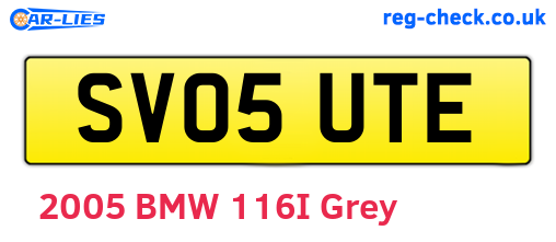 SV05UTE are the vehicle registration plates.