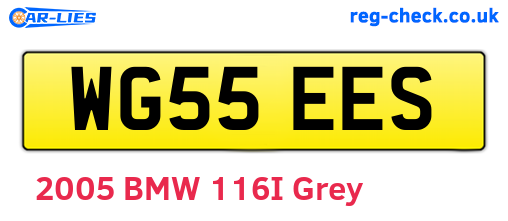 WG55EES are the vehicle registration plates.