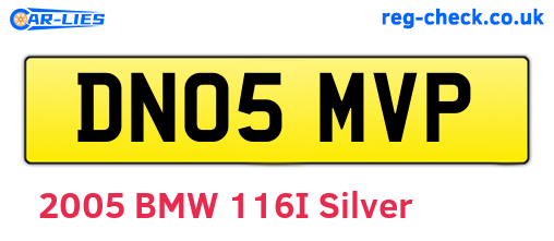 DN05MVP are the vehicle registration plates.