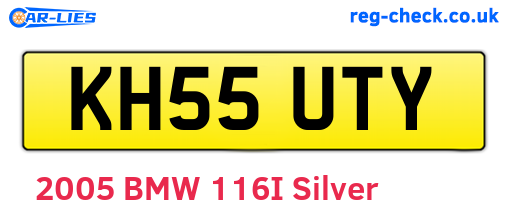 KH55UTY are the vehicle registration plates.