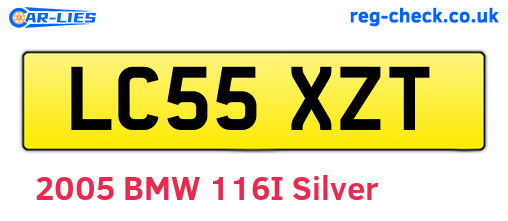 LC55XZT are the vehicle registration plates.