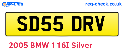 SD55DRV are the vehicle registration plates.