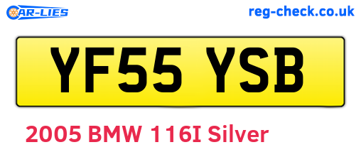 YF55YSB are the vehicle registration plates.