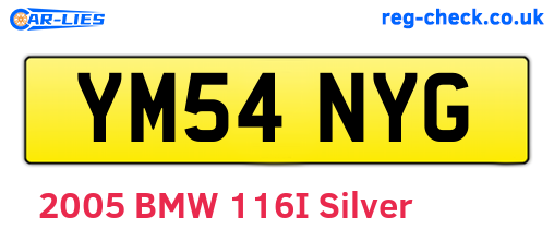 YM54NYG are the vehicle registration plates.
