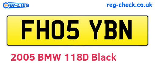 FH05YBN are the vehicle registration plates.