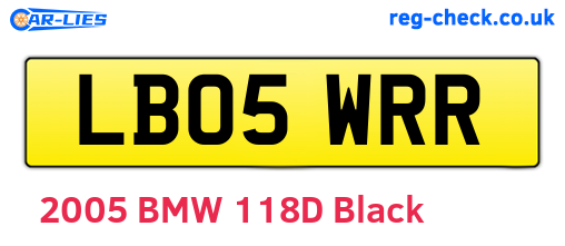 LB05WRR are the vehicle registration plates.