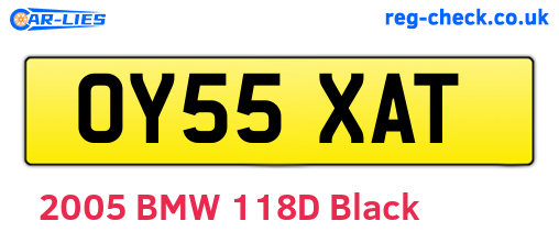 OY55XAT are the vehicle registration plates.
