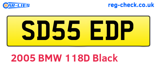 SD55EDP are the vehicle registration plates.