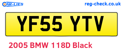 YF55YTV are the vehicle registration plates.